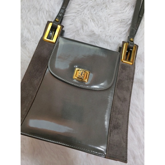 Life Stride Handbags - Vintage Purse Suede & Patent Leather 1950's